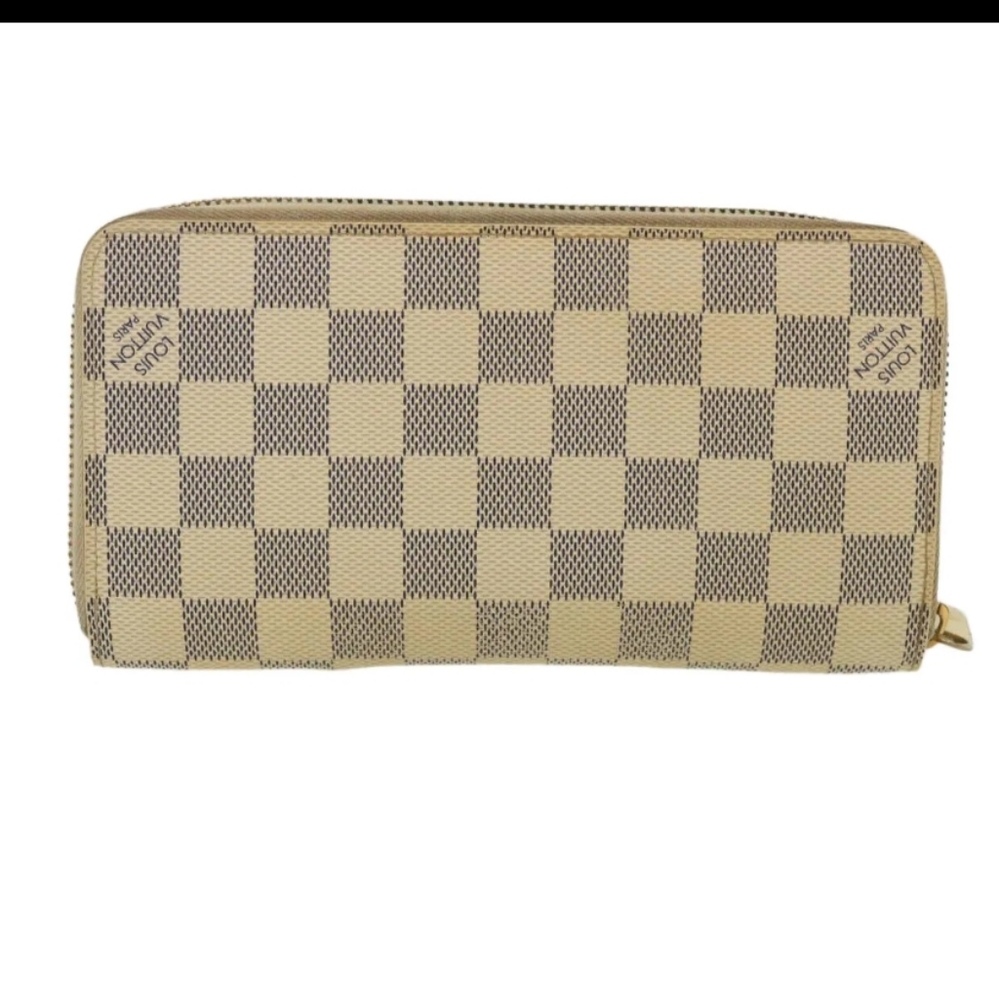 LOUIS VUITTON Damier Azur Zippy Wallet Long Wallet N60019 LV Auth th3255